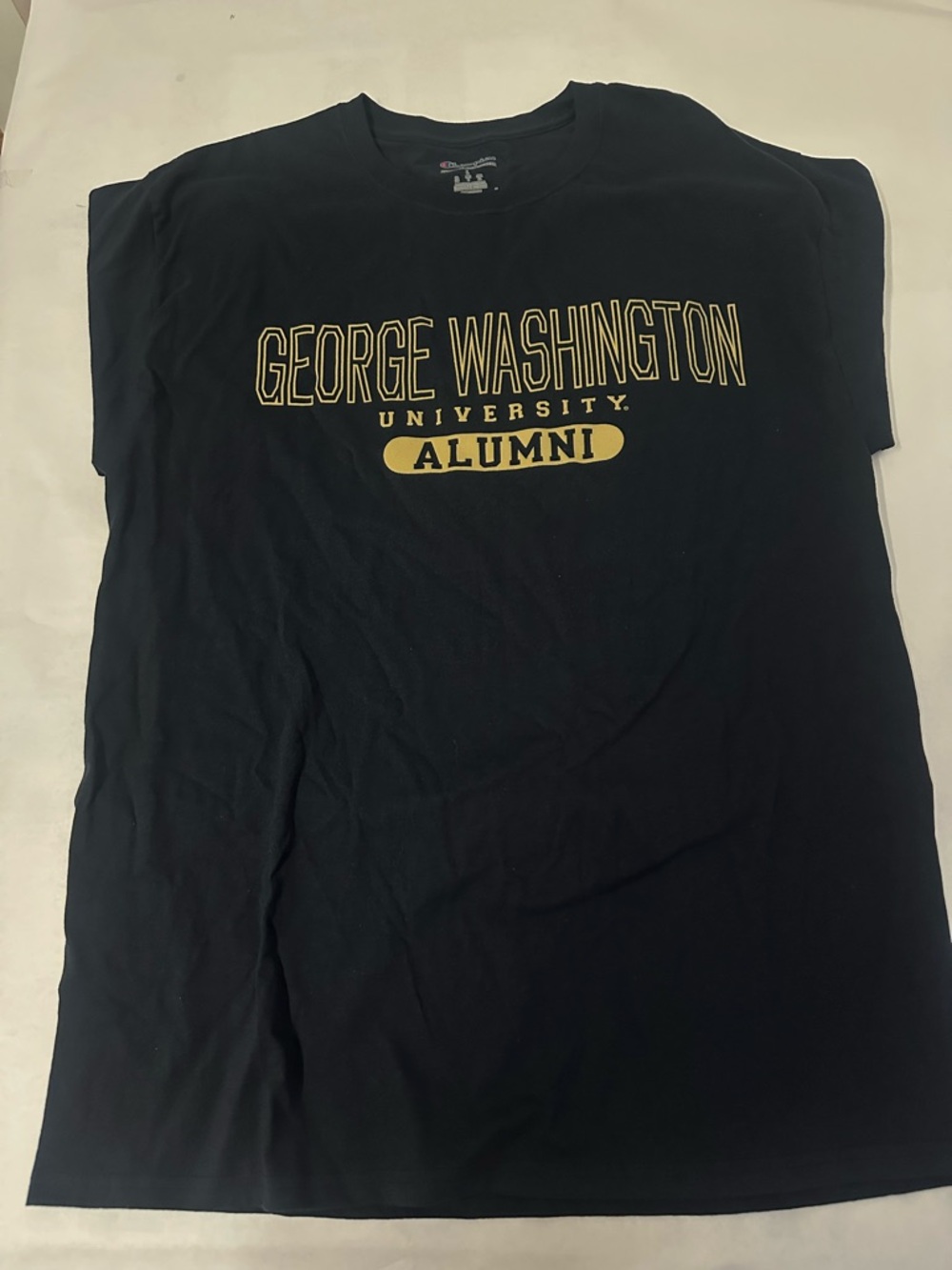 Champion George Washington University Alumni Black & Gold T-Shirt Size L